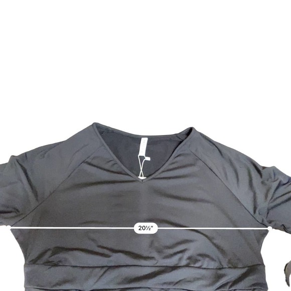 BEIGAI Black Bodycon Ruched Long Sleeve MIDI Dress size 2XL - Picture 2 of 8